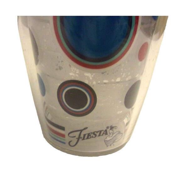 Fiesta Ware Tumbler Double Walled Blue Lid 16 oz. Made in USA by Tervis - Picture 2 of 6